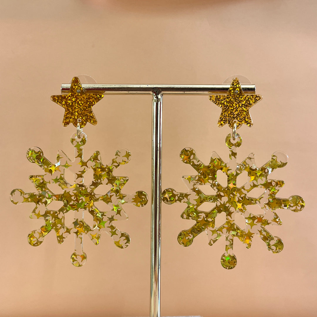 Christmas star earrings