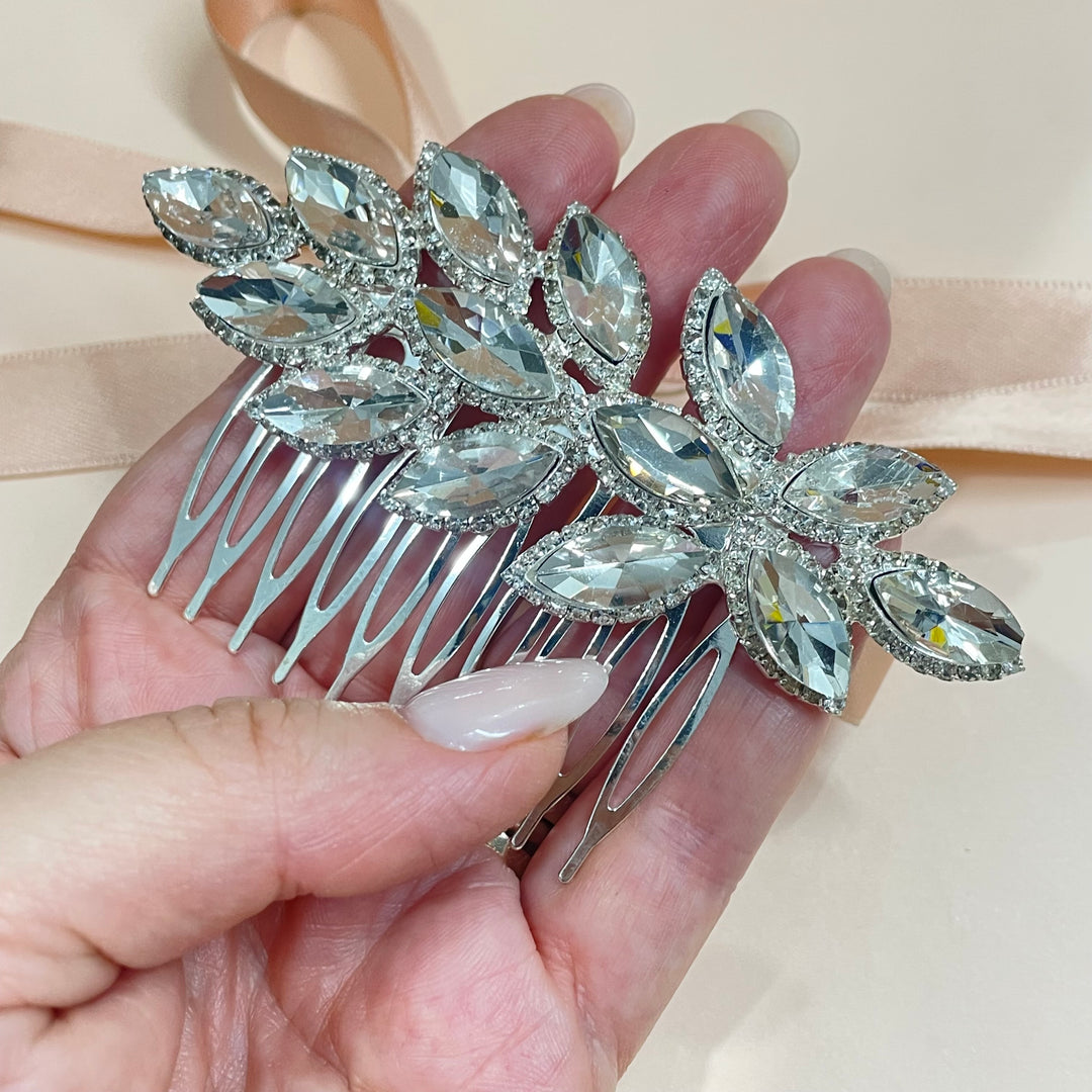 Marquise comb gold or silver