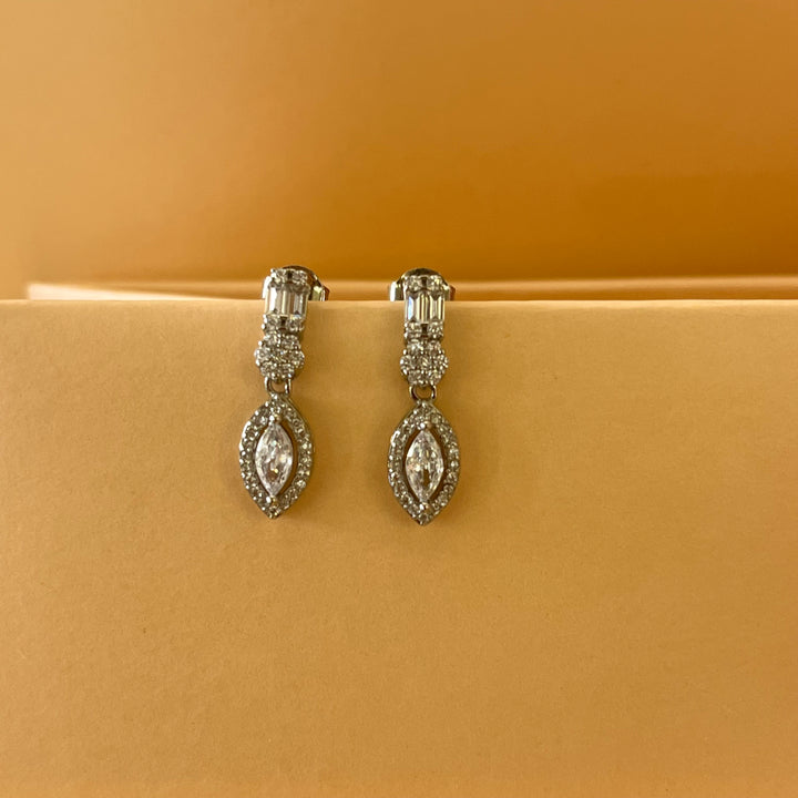 Silver zircone earrings