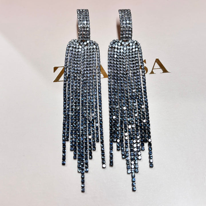 Elegant grey earrings