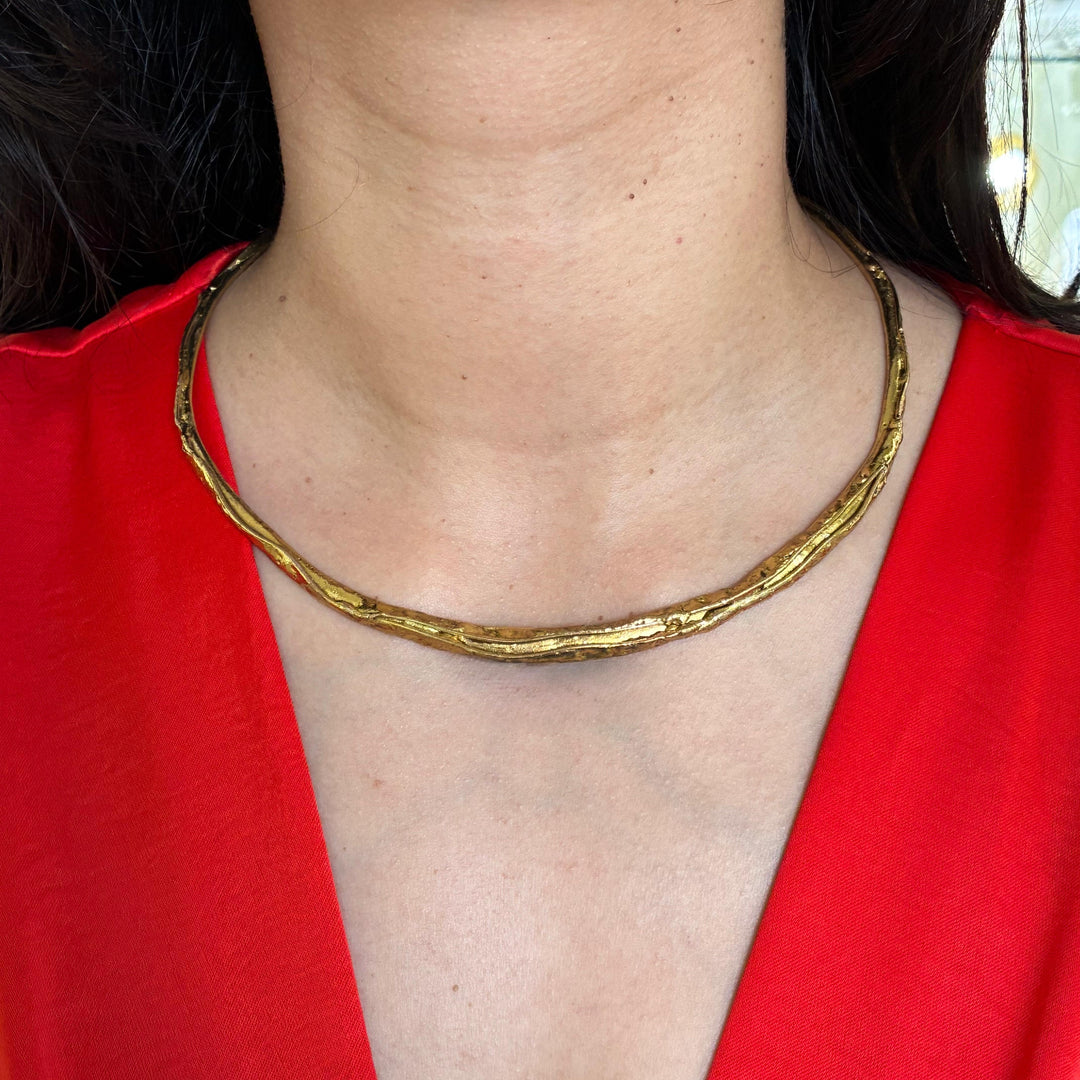 Gold handmade choker