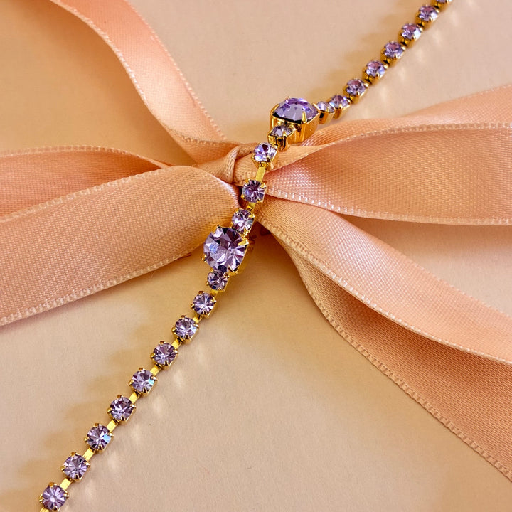 Lilac Swarovski crystals bracelet