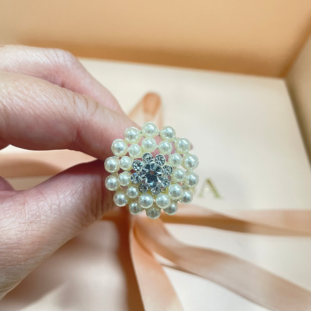 Pearl cluster hair pins set of 3