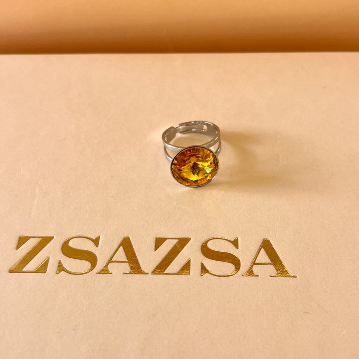 Topaz Swarovski crystals set