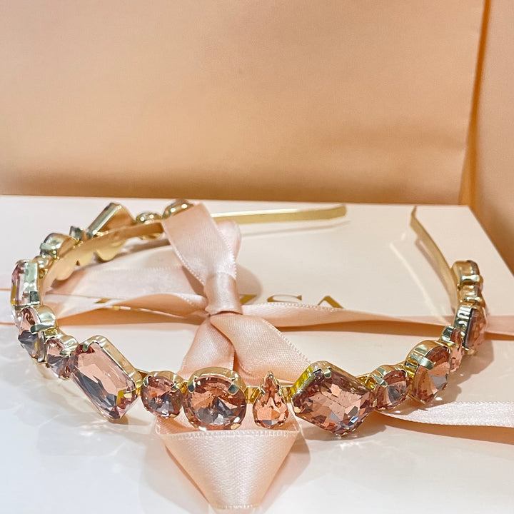 Mixed big stones headband