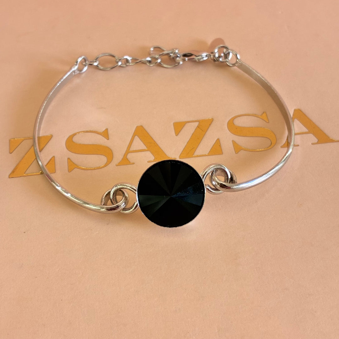 Black Swarovski crystals set