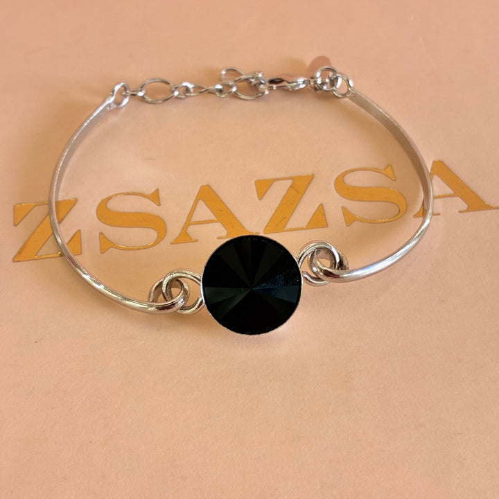 Black Swarovski crystals set