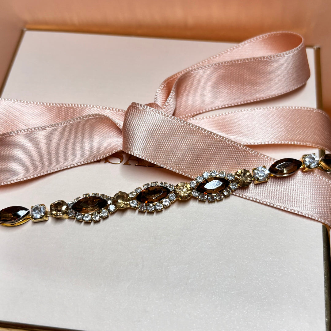 Marquise brown bracelet