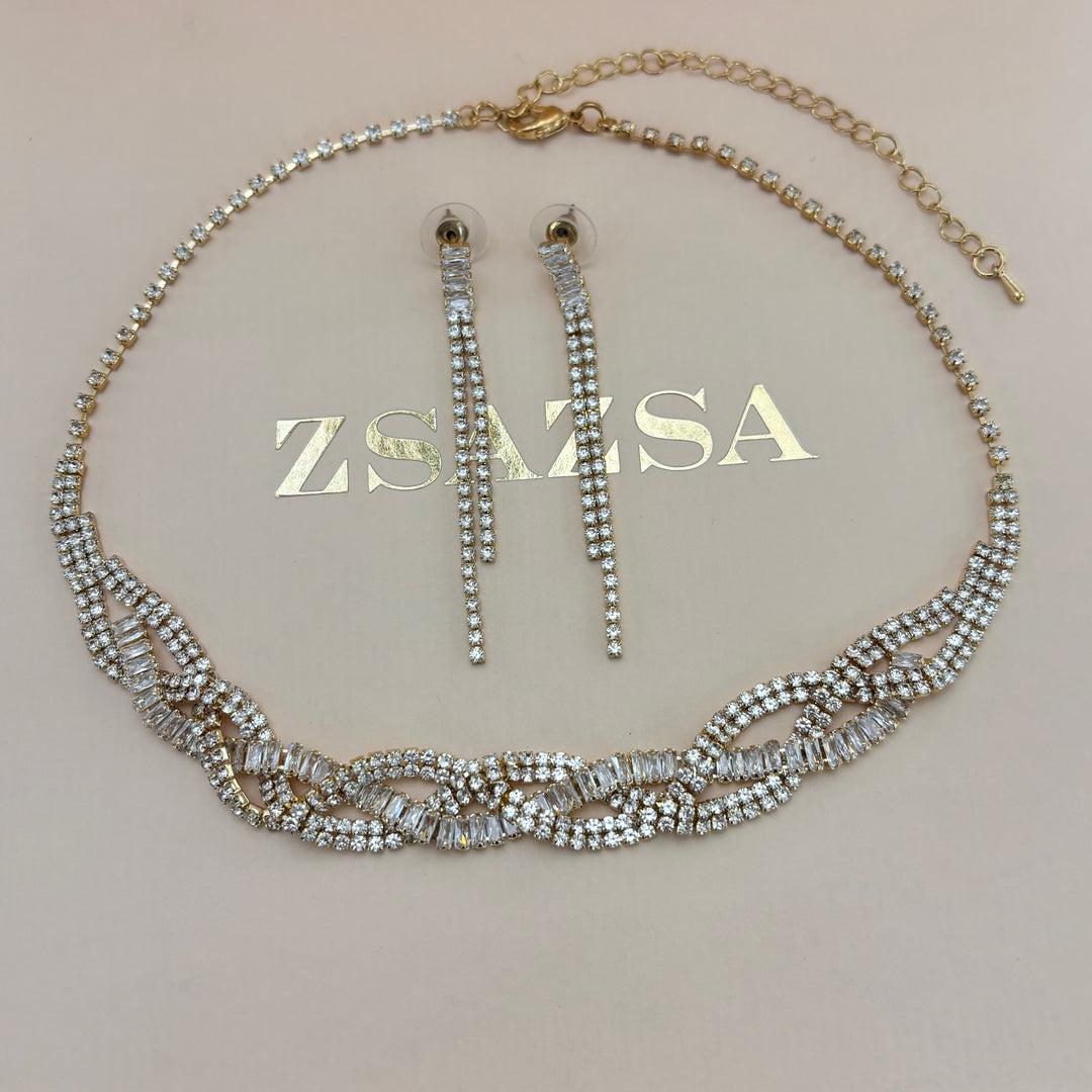 Baguette rhinestone set