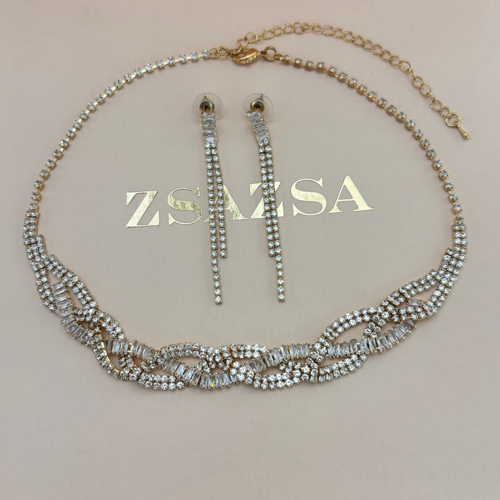 Baguette rhinestone set