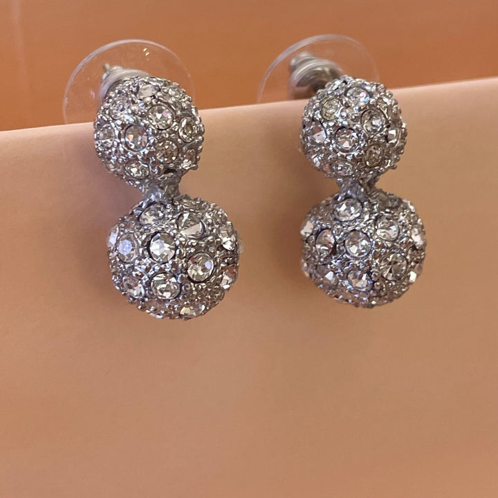 Grey pearls and rhinestone set