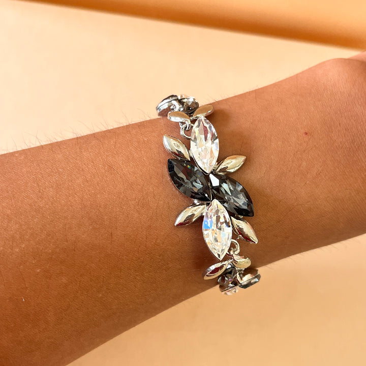 Marquise grey Swarovski crystals set