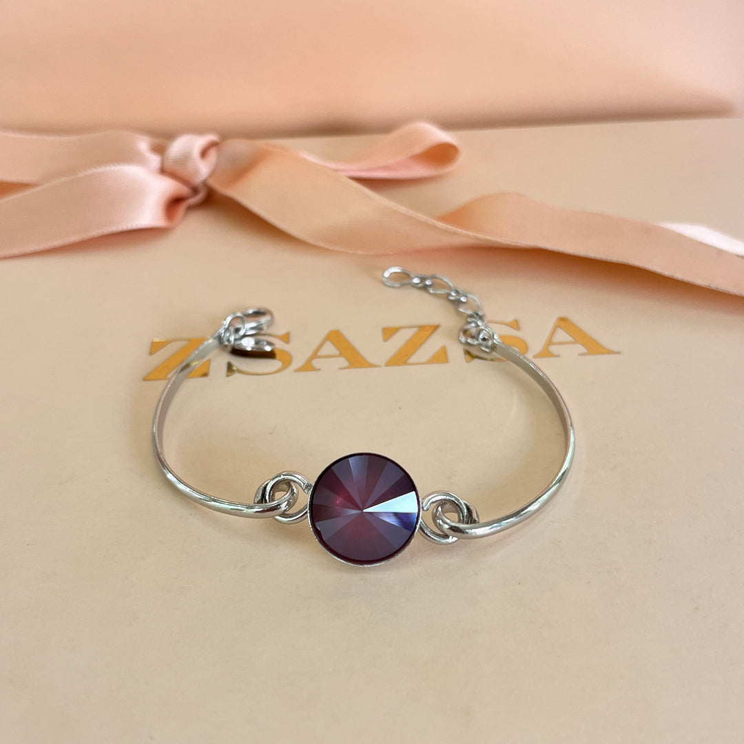 Purple Swarovski crystals set