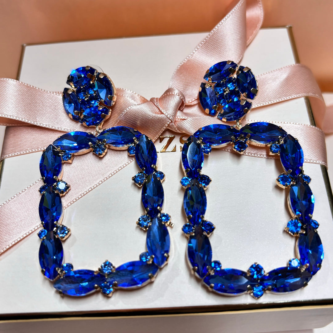 Elegant light blue earrings