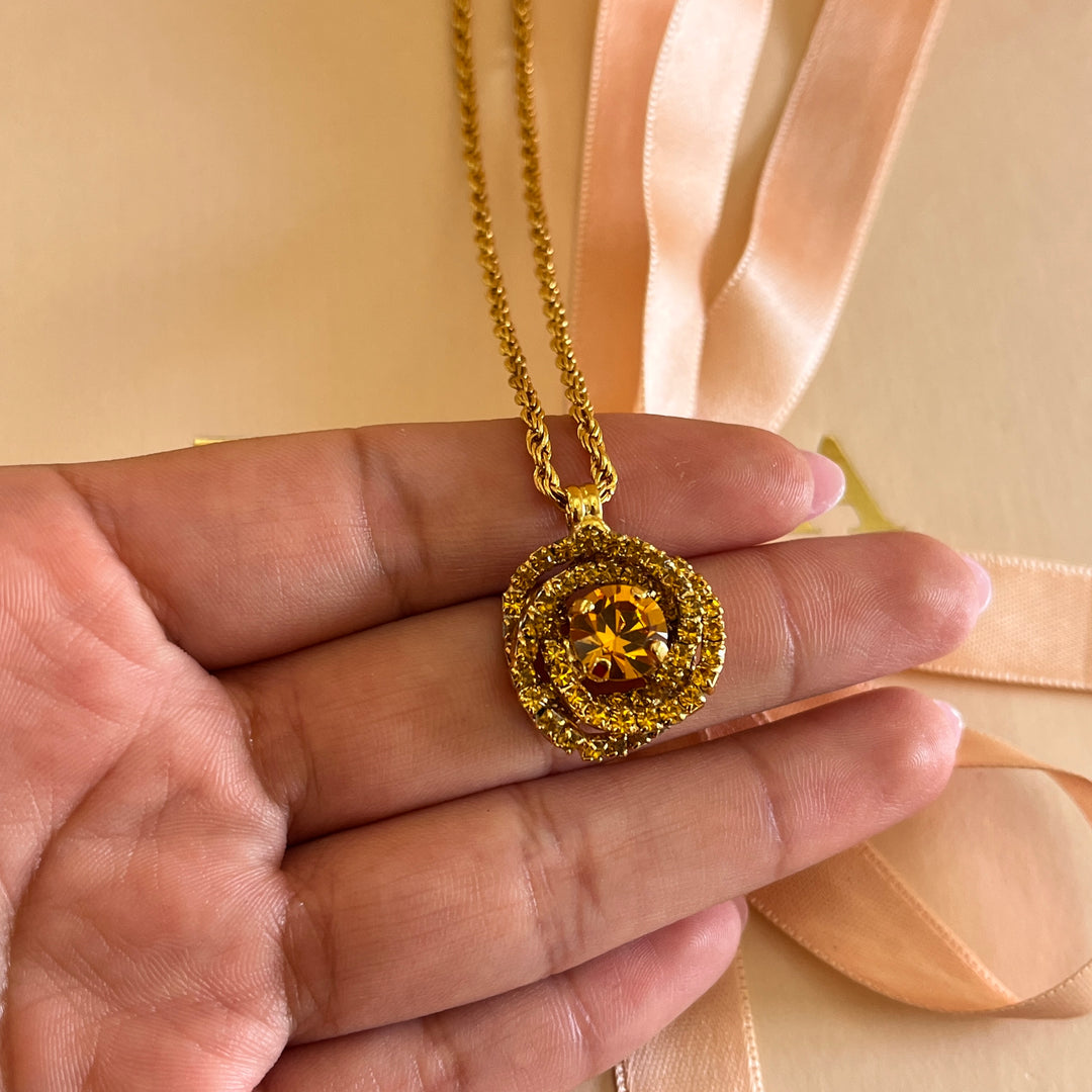 Topaz Preciosa crystals pendant