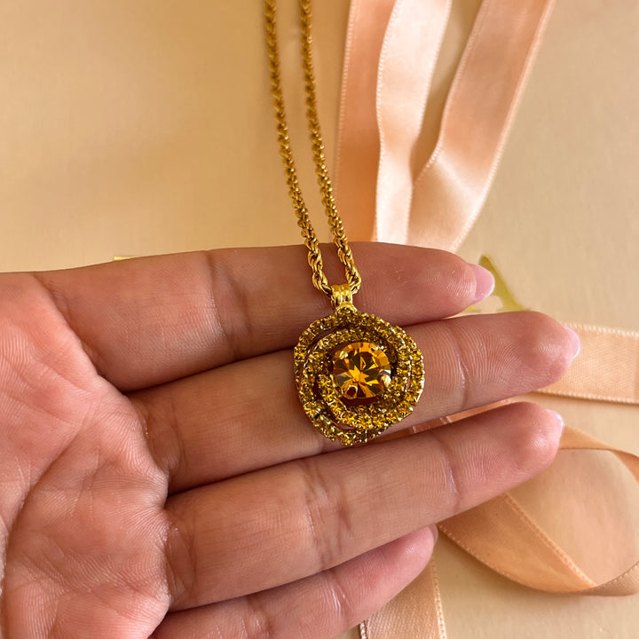 Topaz Preciosa crystals pendant