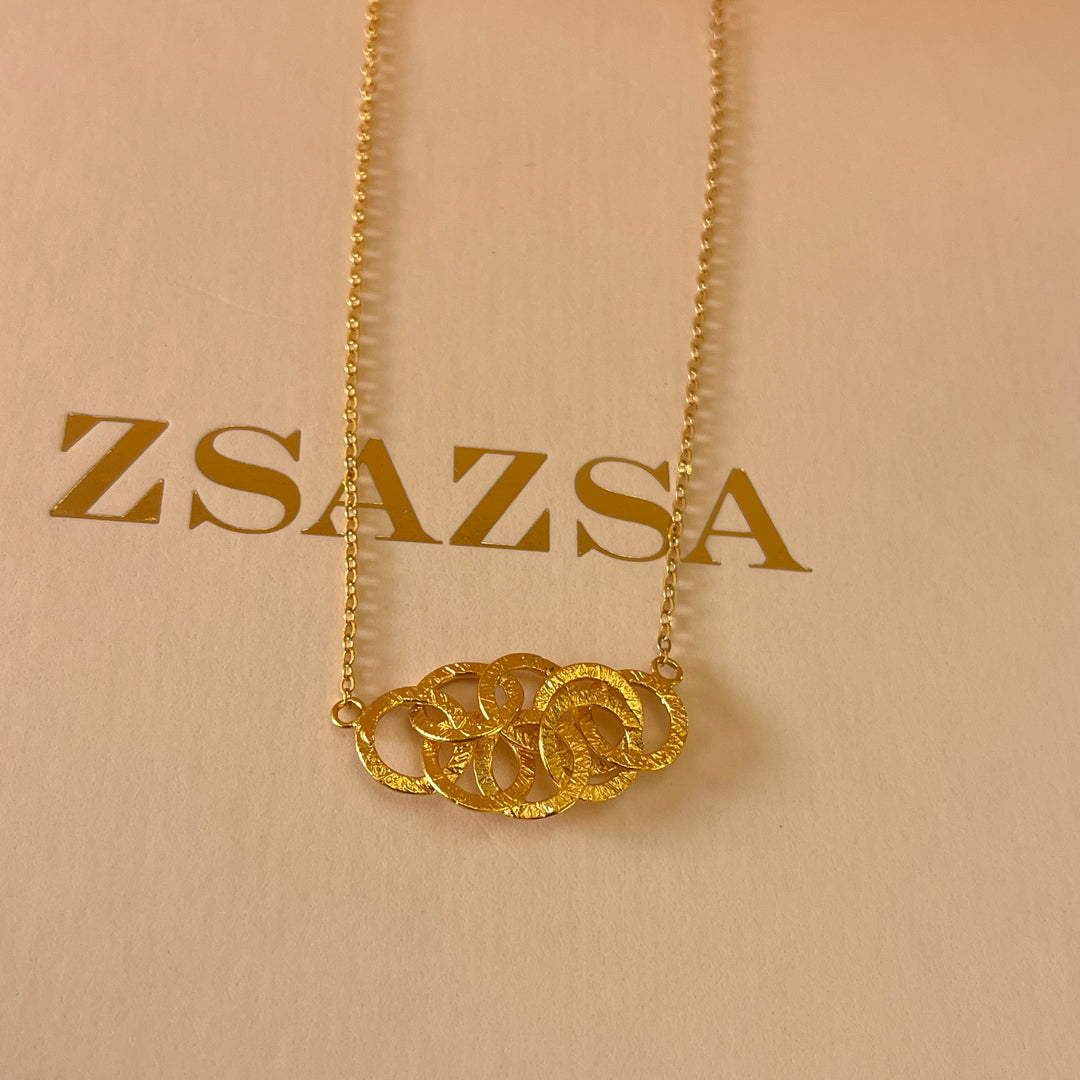 Gold handmade pendant