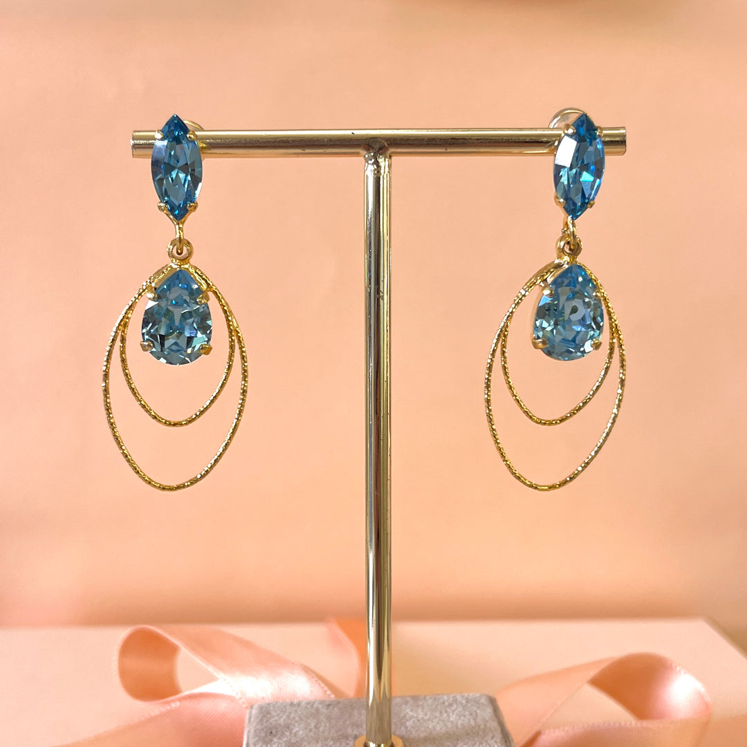 Turquoise Swarovski earrings earrings