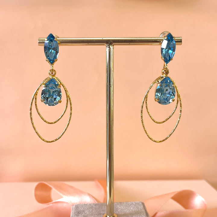 Turquoise Swarovski earrings earrings
