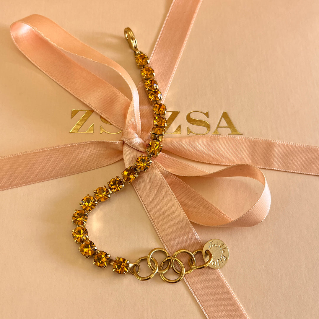 Topaz Swarovski crystals bracelet