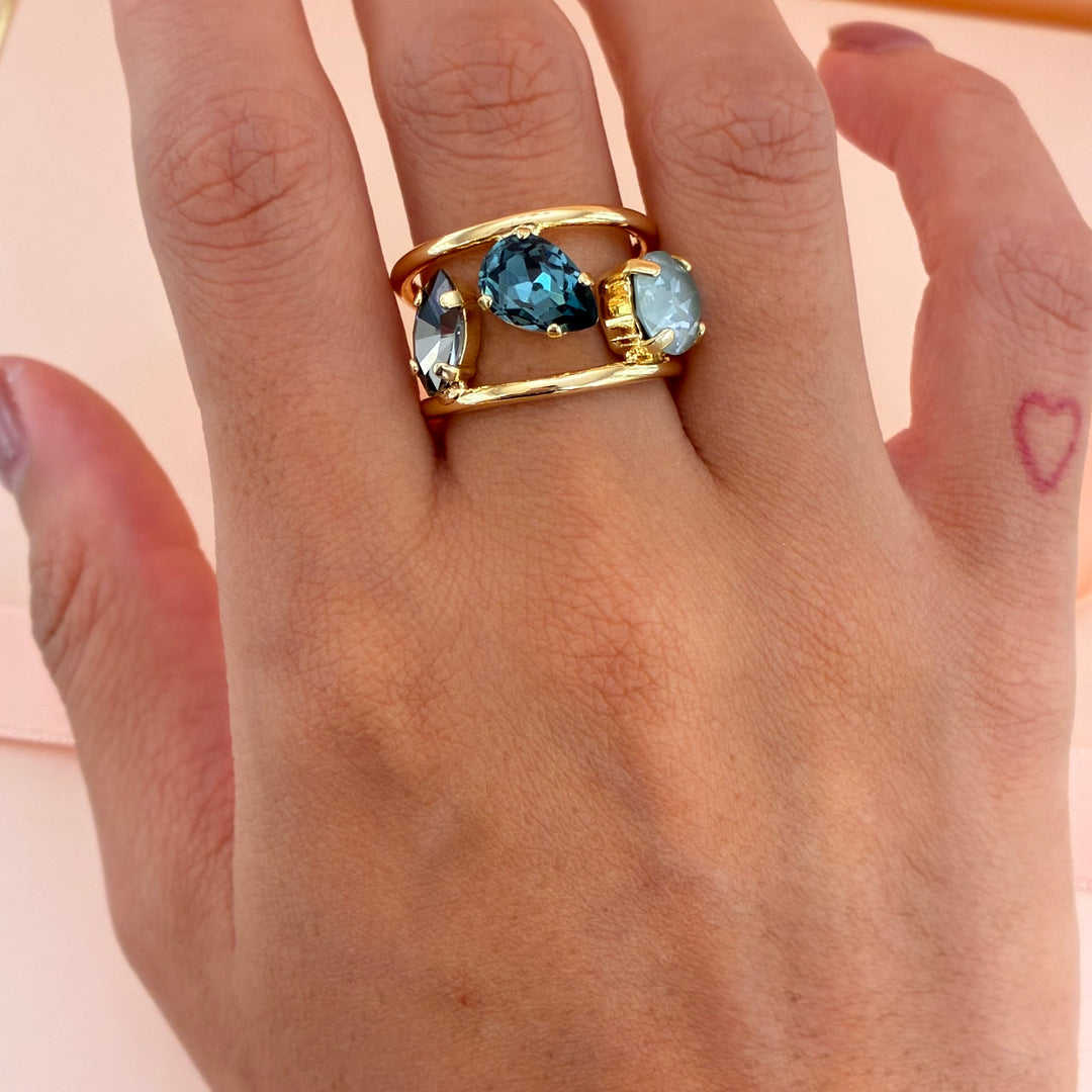 Multistone Swarovski crystals set