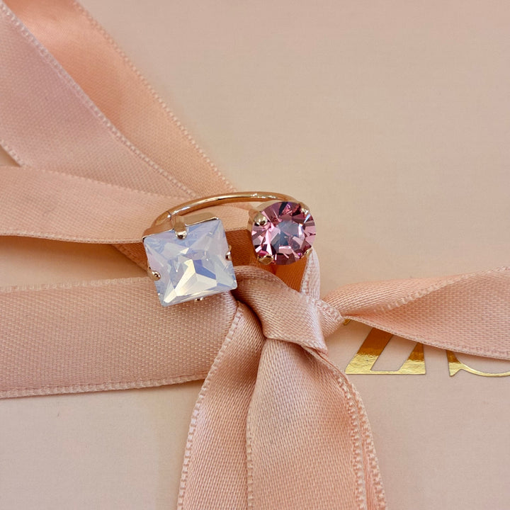 Pink rose gold plated set