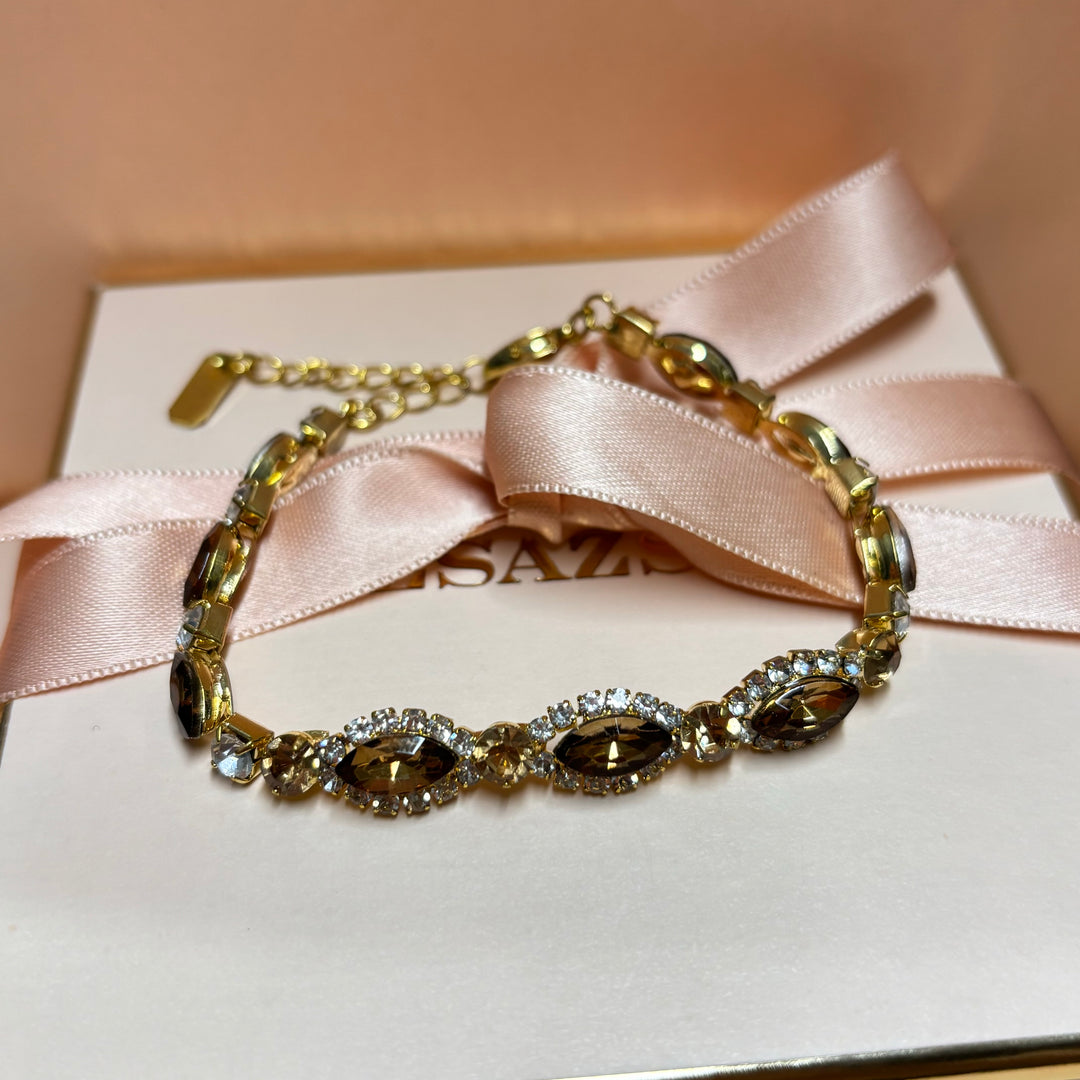 Marquise brown bracelet