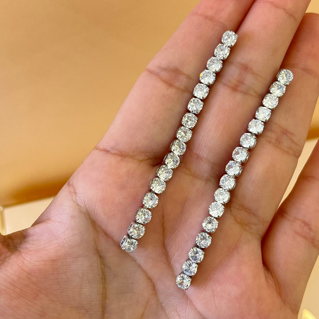 Long tennis earrings