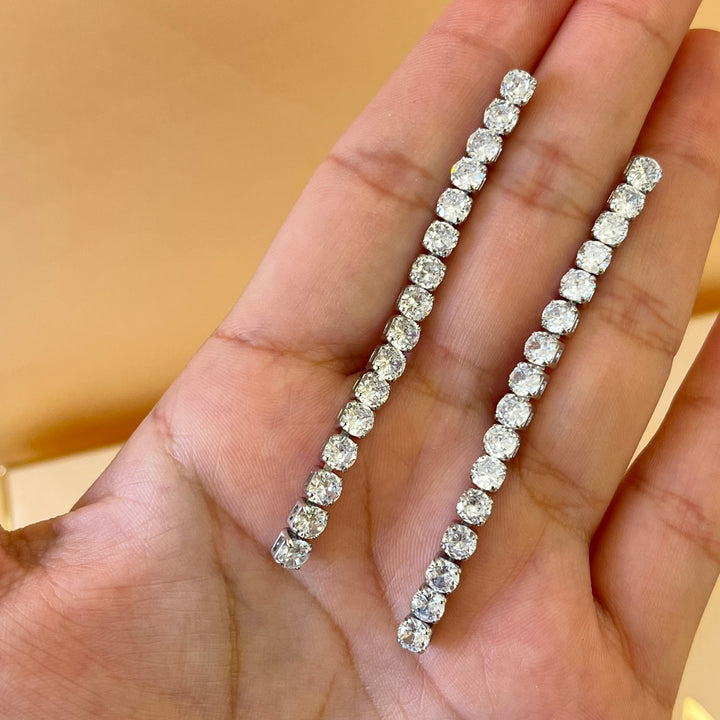 Long tennis earrings