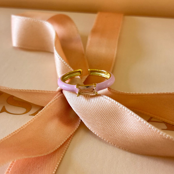 Dainty light pink ring