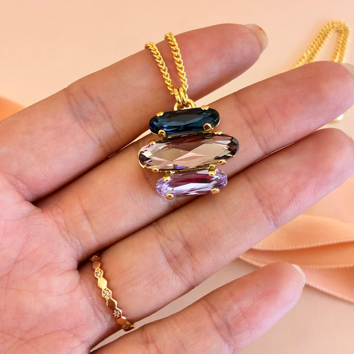 Elegant Lilac Swarovski crystals set