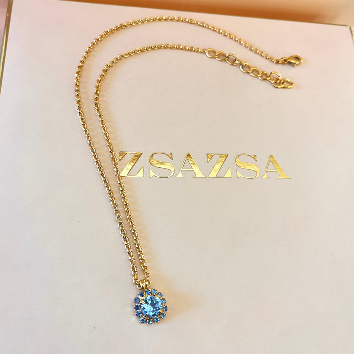 Light blue Swarovski crystals set
