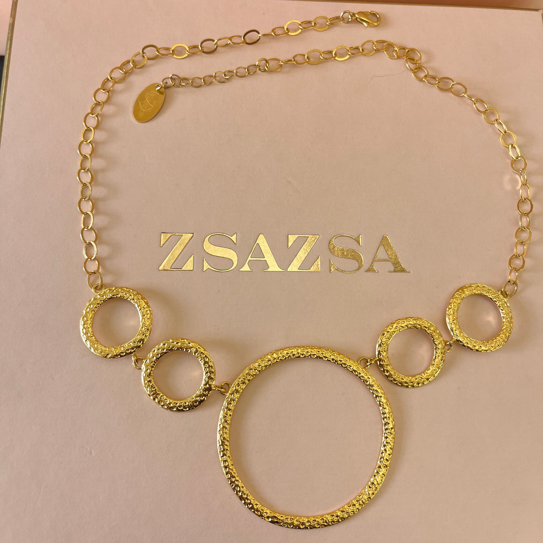 Round gold handmade set