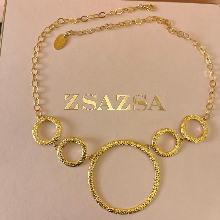 Round gold handmade set