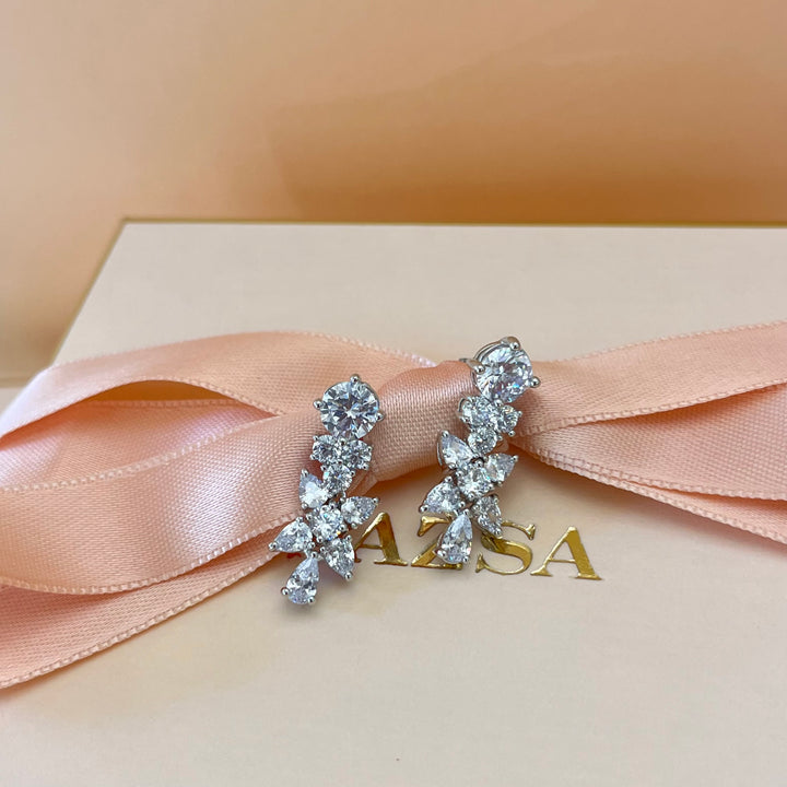 Silver zircone earrings