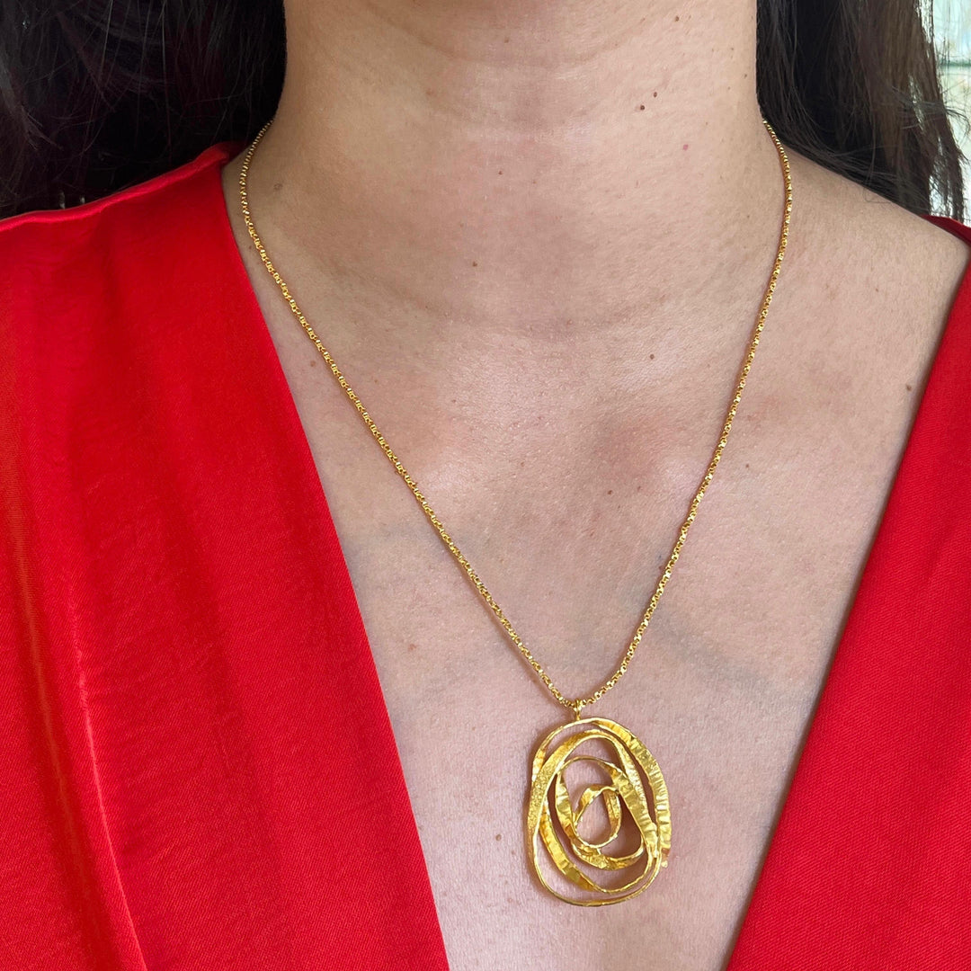 Gold handmade pendant