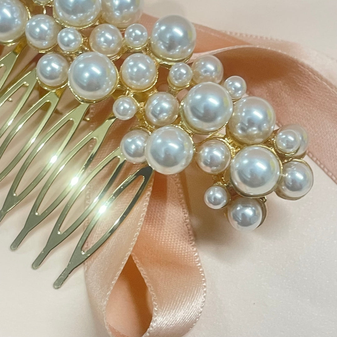 Pearl Cluster Hair Comb