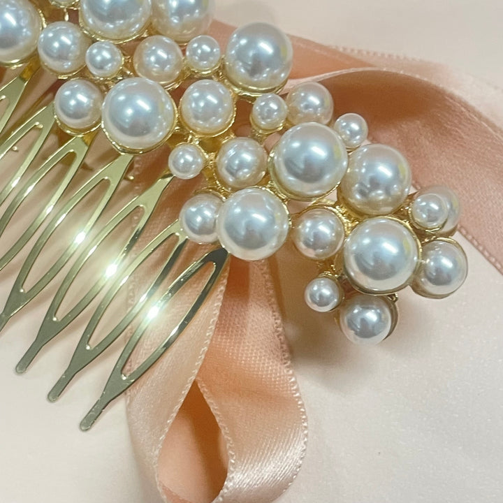 Pearl Cluster Hair Comb