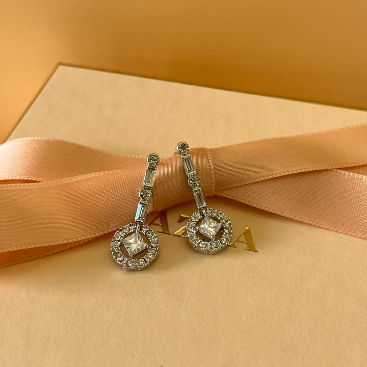 Silver zircone earrings