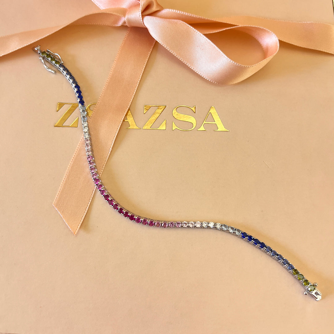 Multicolour zircone bracelet