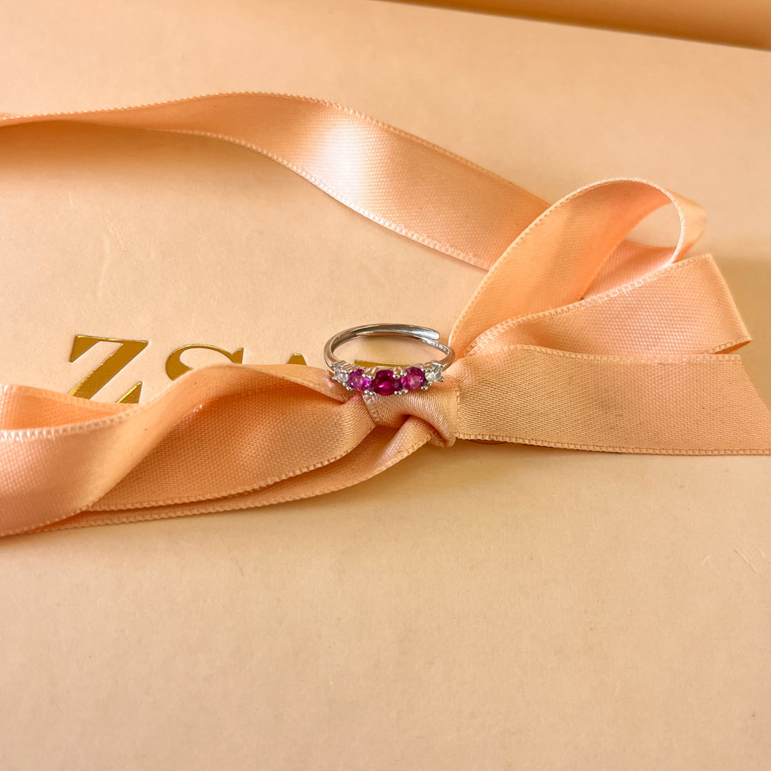 Fuchsia trilogy zircone set