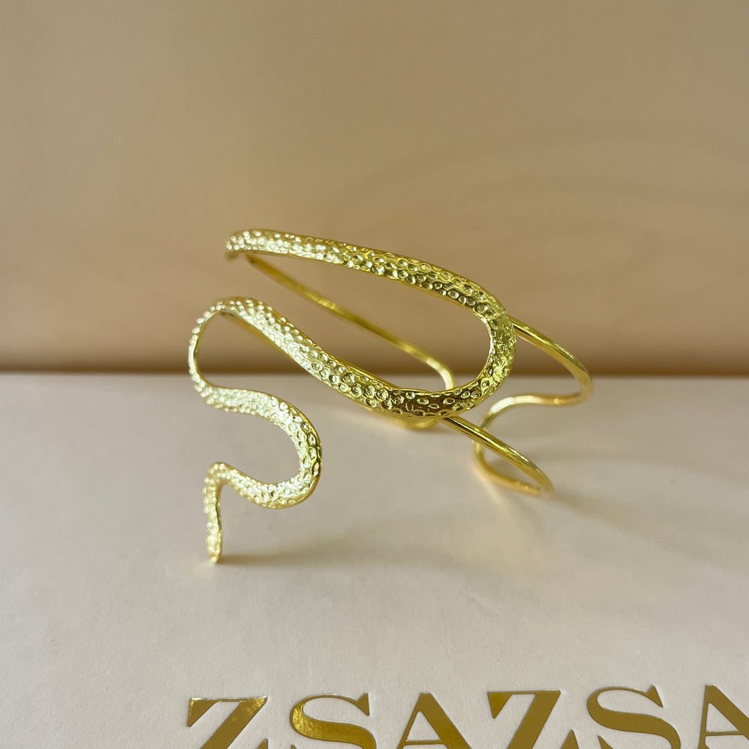 Snake gold handmade set