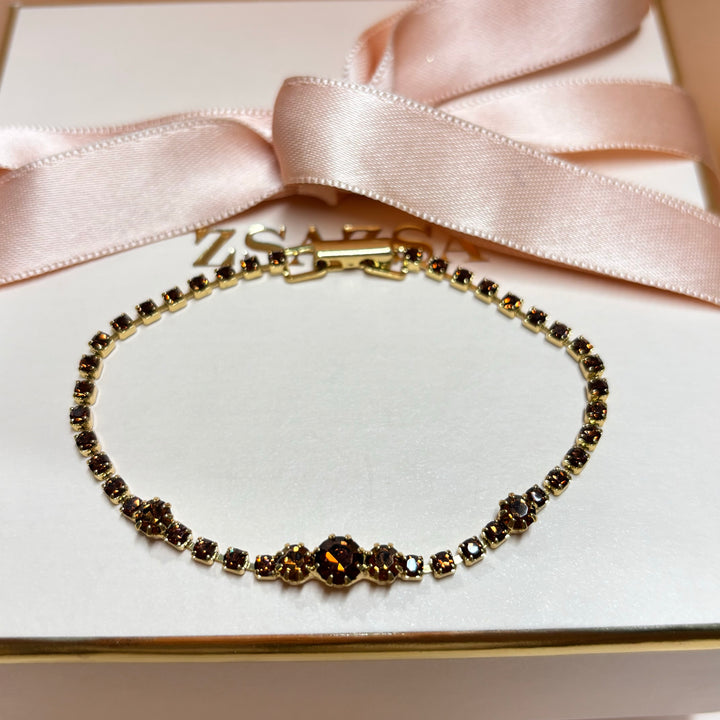 Dainty brown bracelet