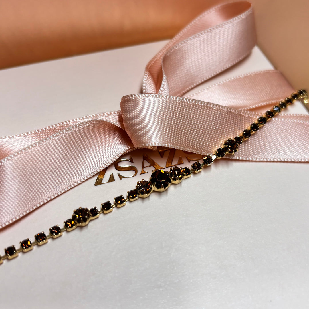 Dainty brown bracelet