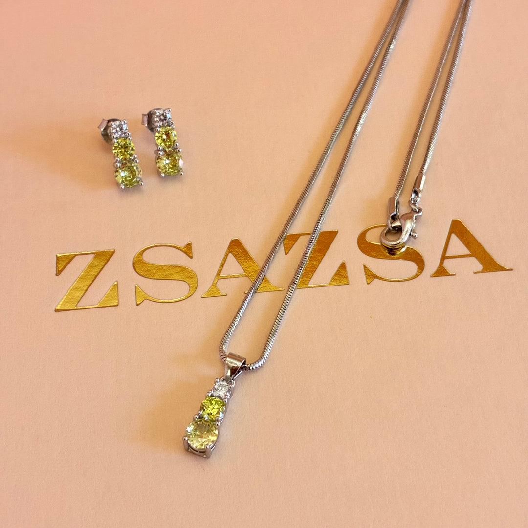 Light green silver trilogy set