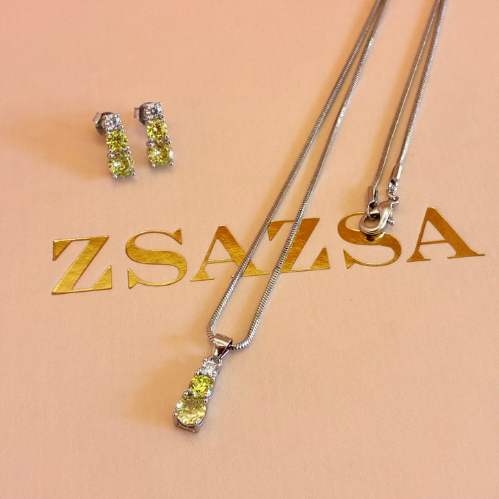 Light green silver trilogy set