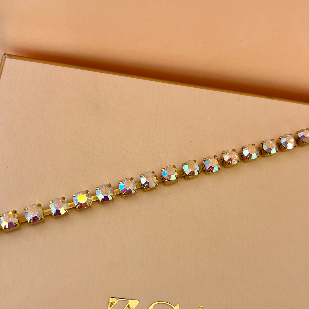 Aurora borealis Swarovski crystal bracelet