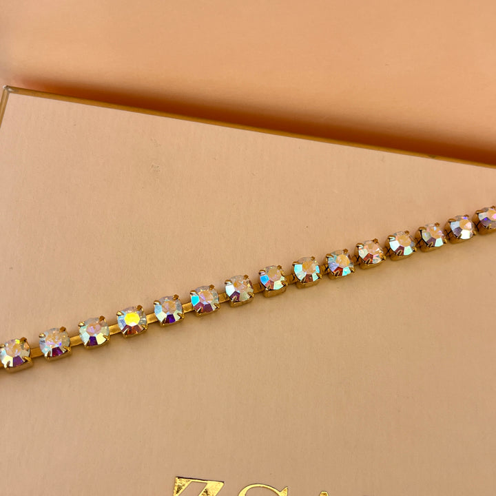 Aurora borealis Swarovski crystal bracelet