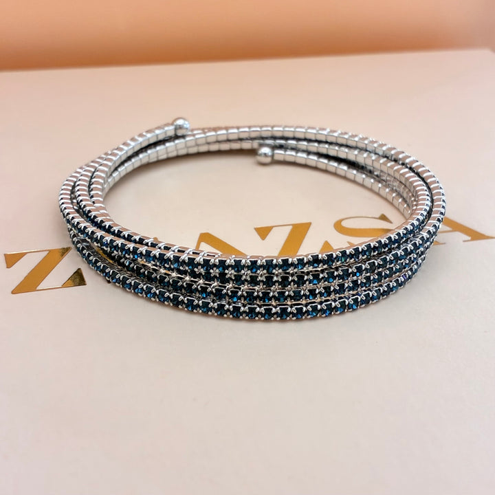 5 Rows navy blue zircone bangle
