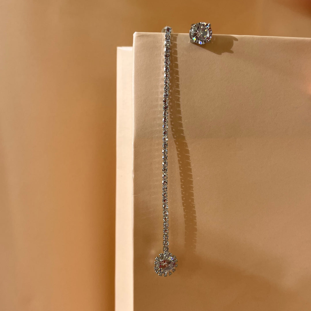 Silver zircone earrings